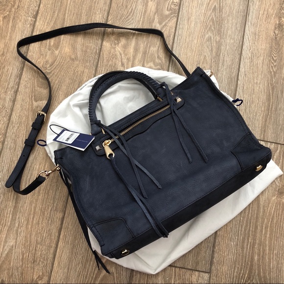 Rebecca Minkoff Handbags - Rebecca Minkoff Suede Regan Satchel-Moon